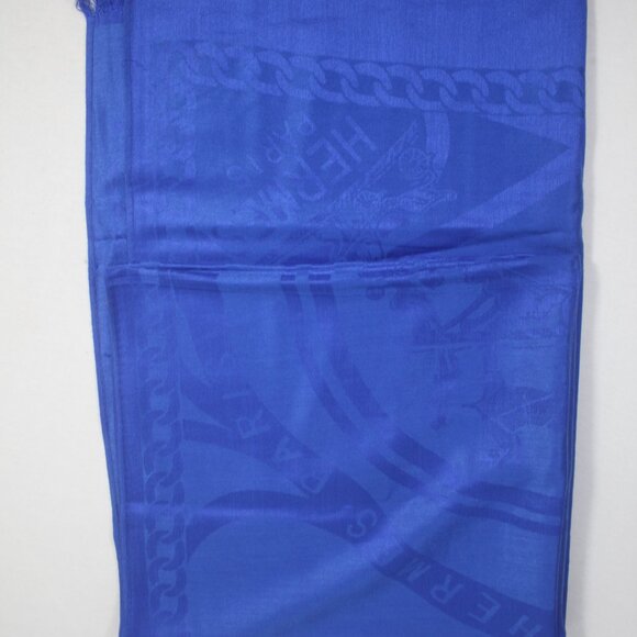 Hermes Blue Scarf - Picture 3 of 9